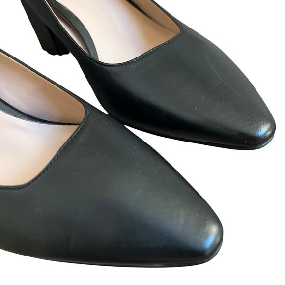Naturalizer 27 Edit Black Leather Licia Pointed Toe Pumps Size 8.5W - Picture 7 of 12